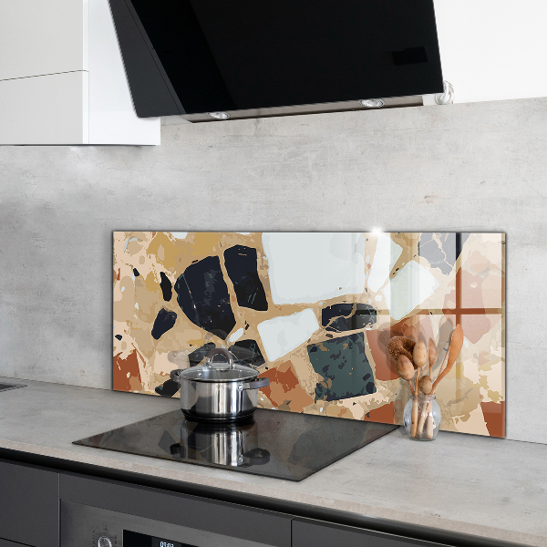 Konyhai hátfal panel Terrazzo természetes kő