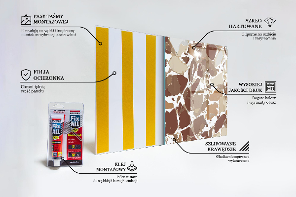 Konyhai hátfal panel Terrazzo természetes kő