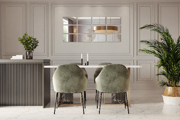 Csempe tükrök 6 db 30x16 cm