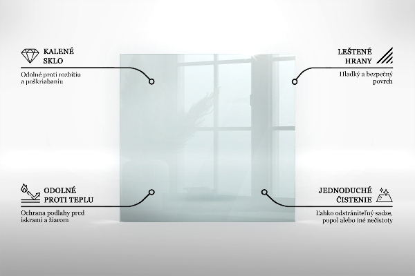 Üveg kandalló alátét h40