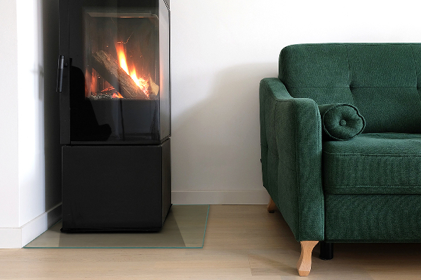 Kandalló alátét üveg 50x50 cm