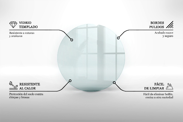 Üveg kandalló alátét fi100 cm