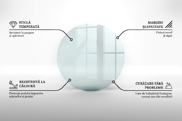 Üveg kandalló alátét fi70 cm