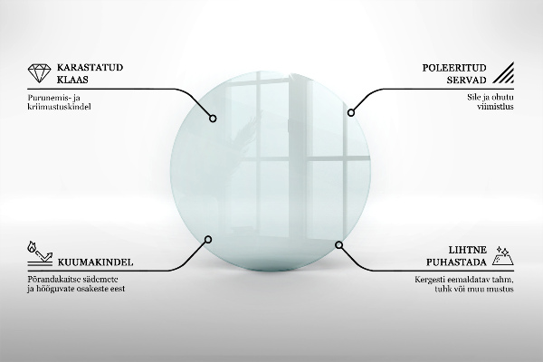 Üveg kandalló alátét fi80 cm