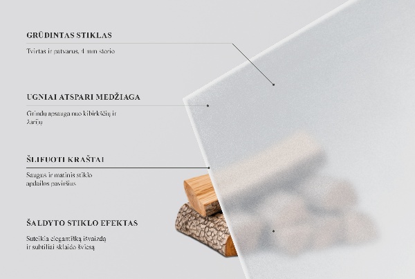 Kerek áttetsző üveg kandalló alátét fi100 cm