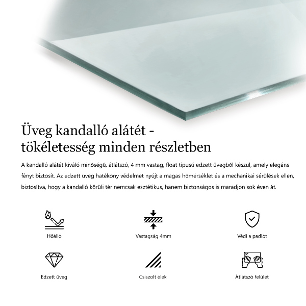 Kandalló alátét 140x70 cm