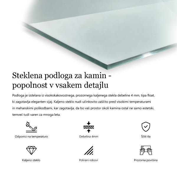 Kandalló alátét 80x60 cm