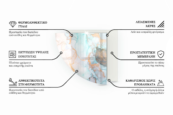 Negyedkör alakú üveg kandalló alátét Fa tábla gabonával