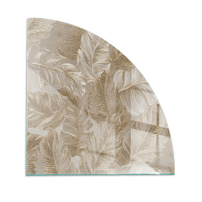 Negyedkör alakú kandalló alátét Levelek finom mintázatban