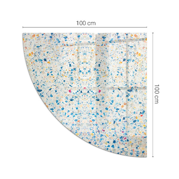 Negyedkör alakú kandalló alátét üveg Absztrakt textúra minta
