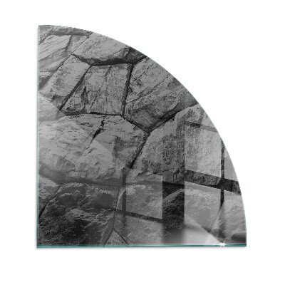 Negyedkör alakú kandalló alátét Természetes kő minta