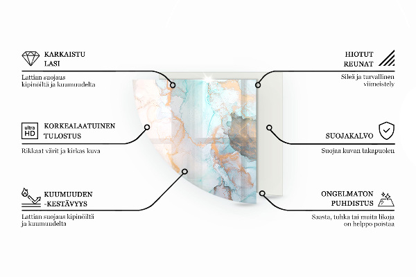 Negyedkör alakú kandalló alátét Szín Szürke