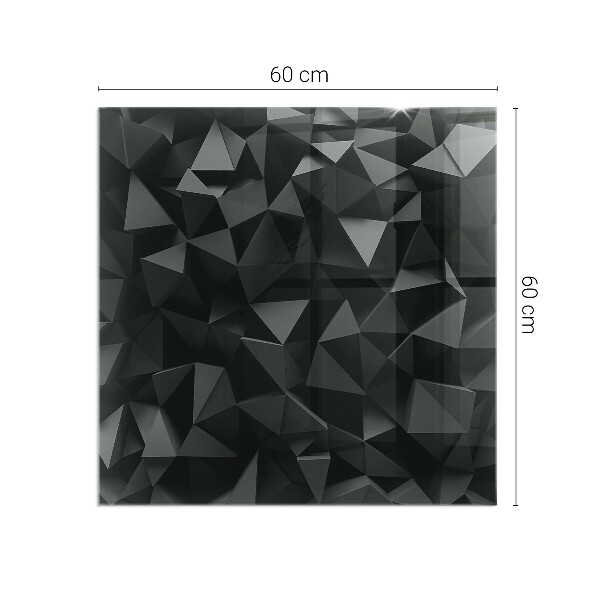 Négyzet alakú üveg kandalló alátét Háromdimenziós geometria