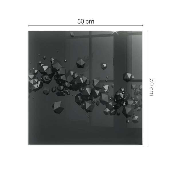 Négyzet alakú kandalló alátét Absztrakt szilárdtestfelhő