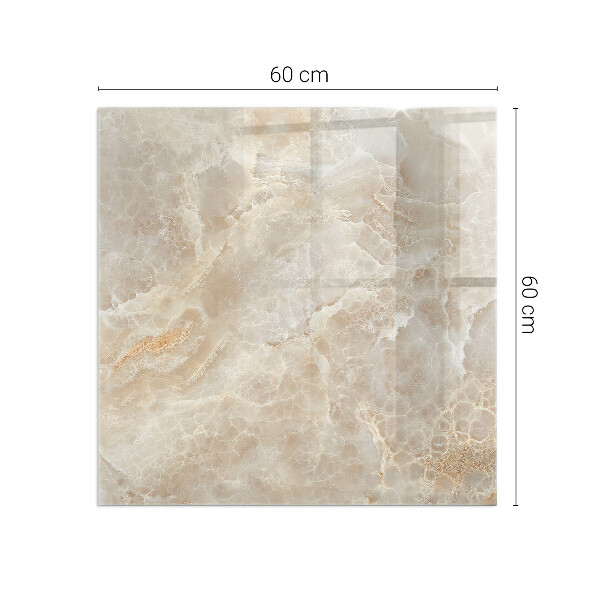 Négyzet alakú kandalló alátét üveg Természetes kő minta