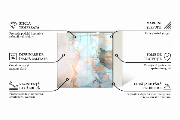 Négyzet alakú üveg kandalló alátét Rozsda textúra fémen
