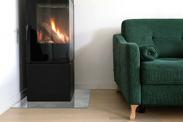 Négyzet alakú kandalló alátét Absztrakt geometrikus minta