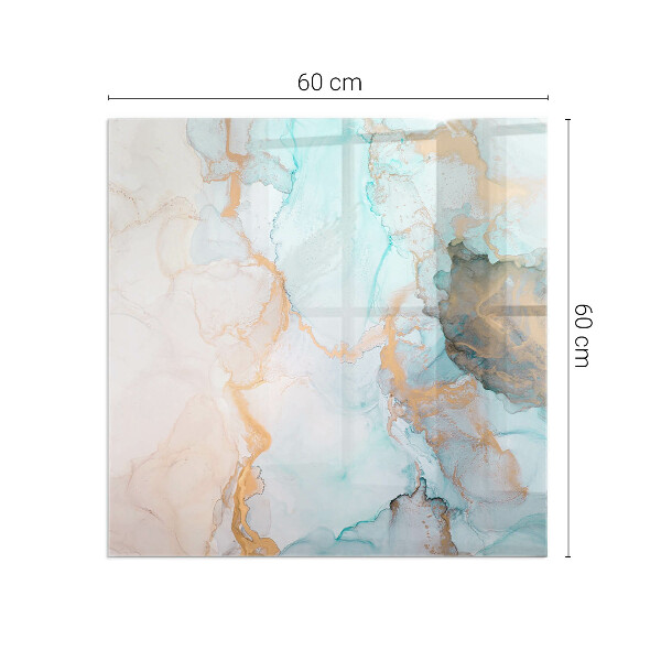 Négyzet alakú üveg kandalló alátét Absztrakt folyadékminta