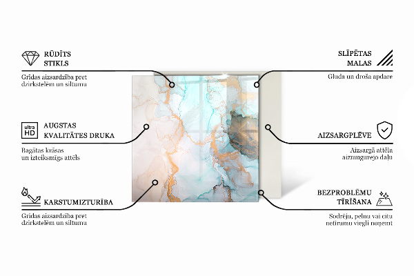 Négyzet alakú kandalló alátét Szürkészöld színű