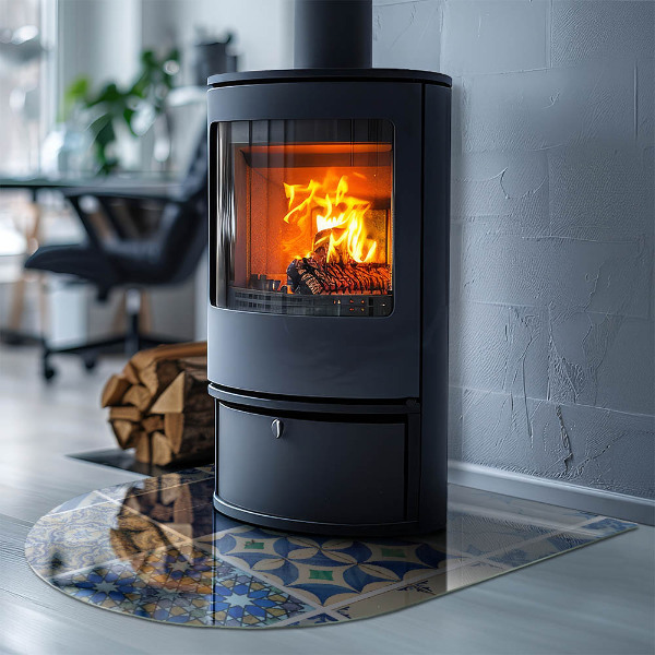 Félkör alakú kandalló alátét Kerámia csempe minták