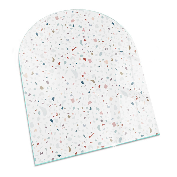 Félkör alakú kandalló alátét üveg Minta kis formákkal