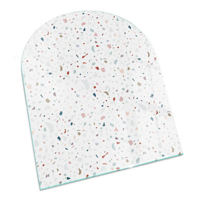 Félkör alakú kandalló alátét üveg Minta kis formákkal