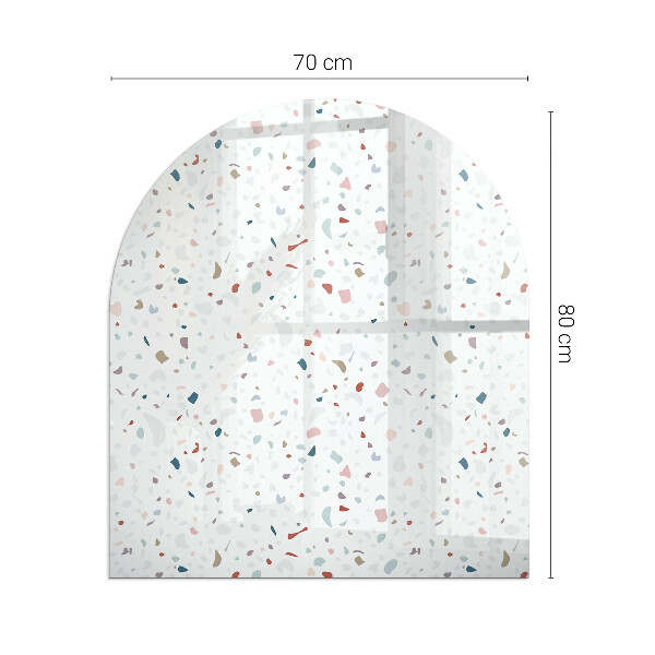 Félkör alakú kandalló alátét üveg Minta kis formákkal