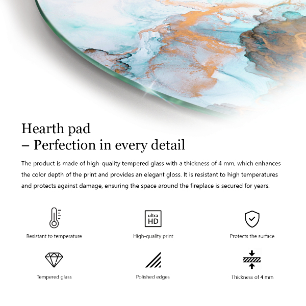 Félkör alakú kandalló alátét üveg Absztrakt háttér textúra