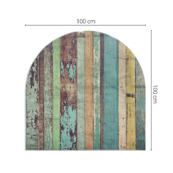 Félkör alakú kandalló alátét Különböző árnyalatú táblák