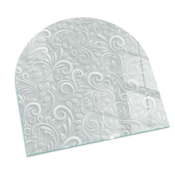 Félkör alakú kandalló alátét Elegáns növényi minta