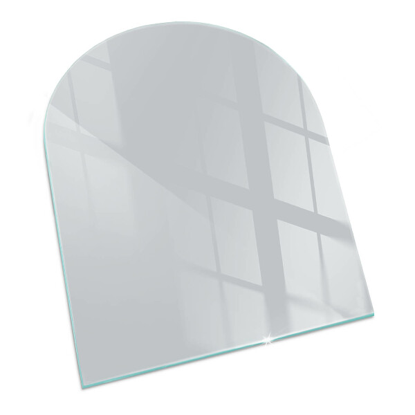 Félkör alakú üveg kandalló alátét Szín Szürke