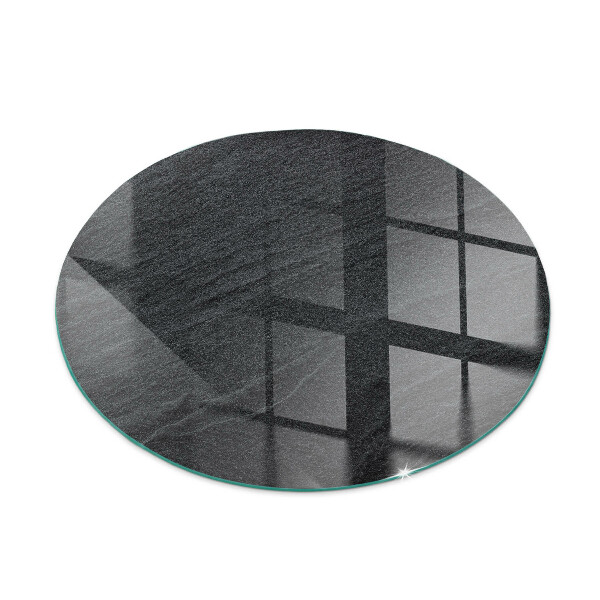 Kerek kandalló alátét üveg Természetes kő textúra