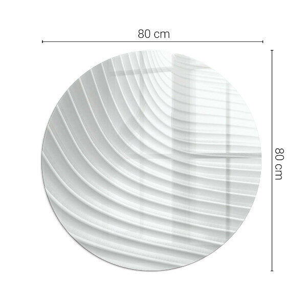 Kerek kandalló alátét üveg Finom vonalak hullámai