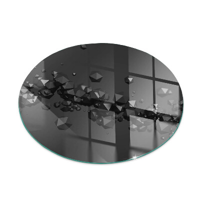 Kerek kandalló alátét Absztrakt szilárdtestfelhő