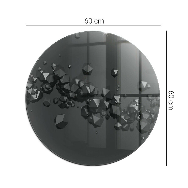 Kerek kandalló alátét Absztrakt szilárdtestfelhő