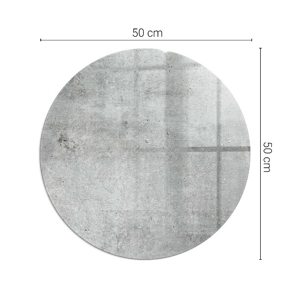 Kerek kandalló alátét üveg Nyers beton textúra