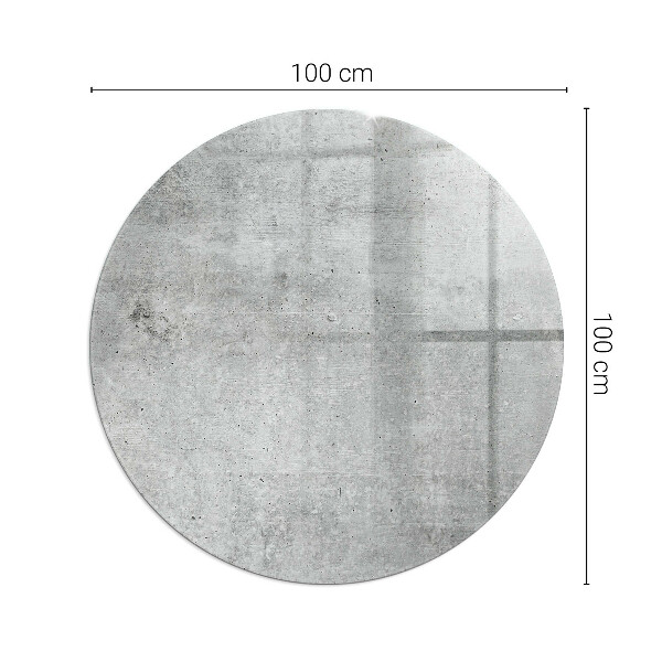 Kerek kandalló alátét üveg Nyers beton textúra