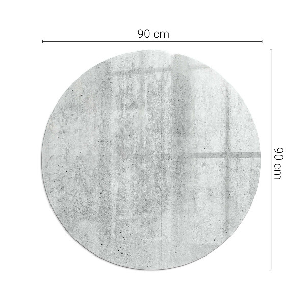Kerek üveg kandalló alátét Nyers beton textúra