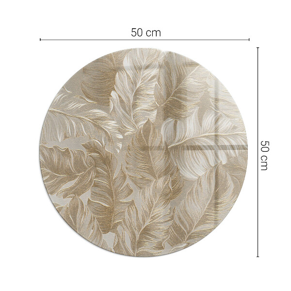 Kerek kandalló alátét Levelek finom mintázatban