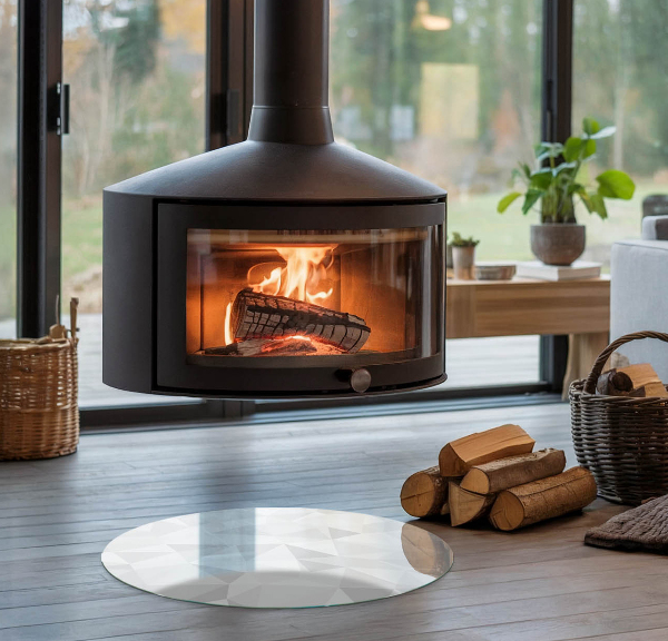 Kerek kandalló alátét Absztrakt geometrikus minta