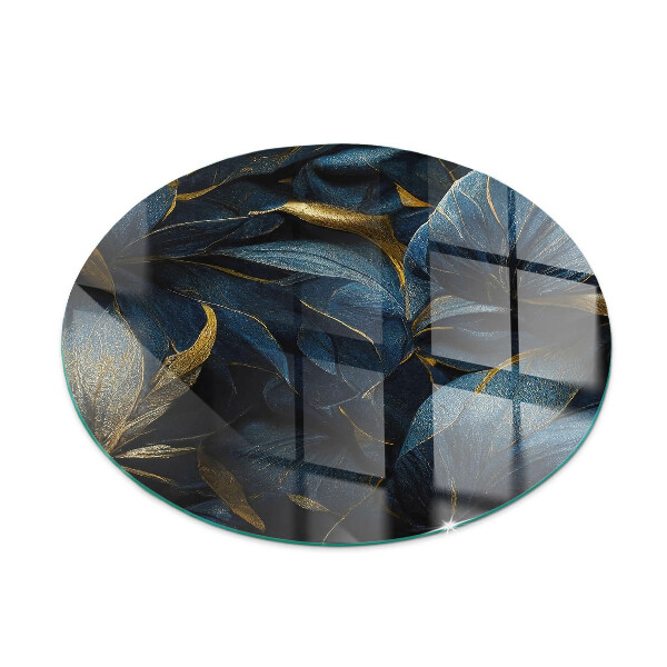 Kerek kandalló alátét Elegáns textúrájú levelek