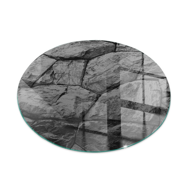 Kerek kandalló alátét Természetes kő minta