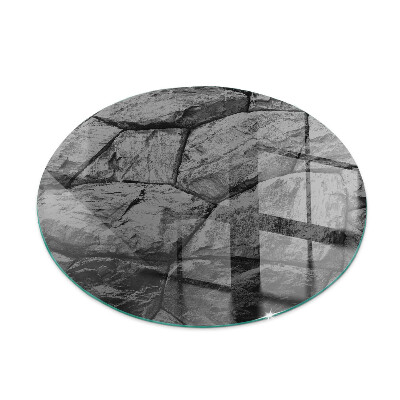 Kerek kandalló alátét Természetes kő minta