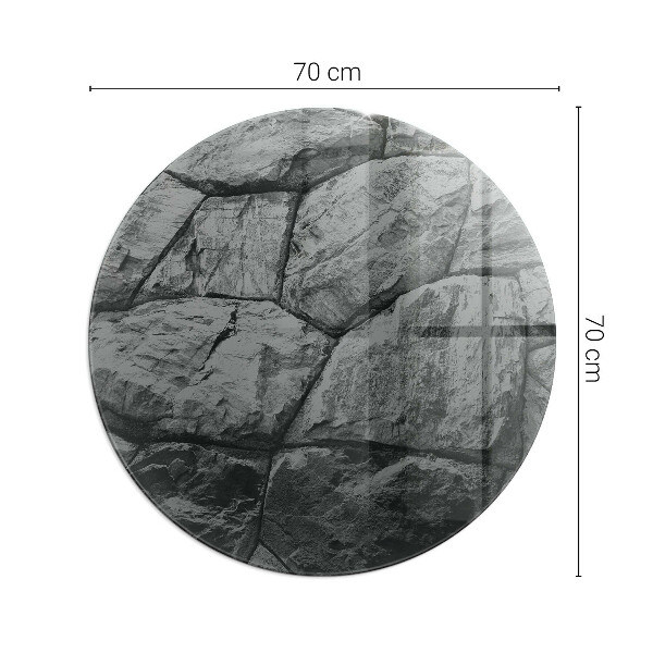 Kerek kandalló alátét Természetes kő minta