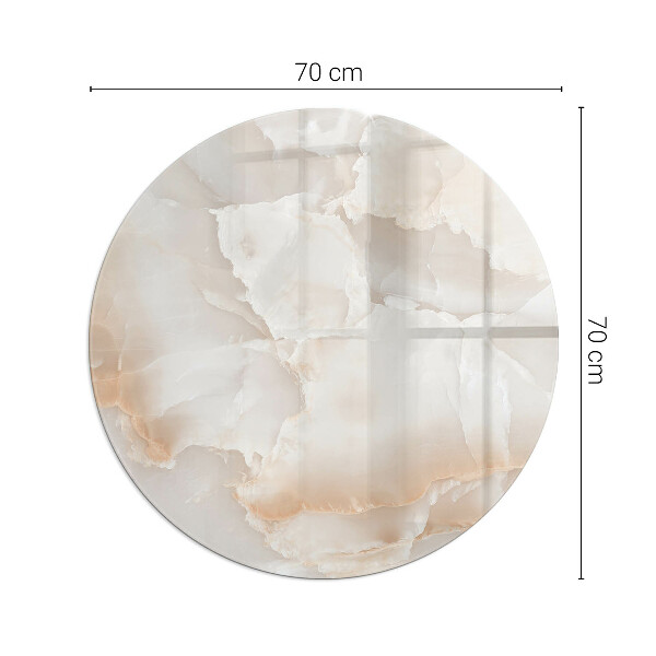 Kerek kandalló alátét üveg Természetes kő minta