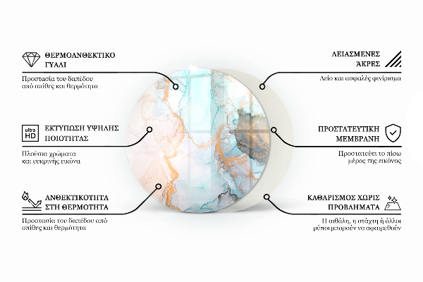 Kerek kandalló alátét üveg Szín Barna