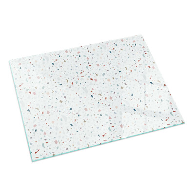 Téglalap alakú kandalló alátét üveg Minta kis formákkal