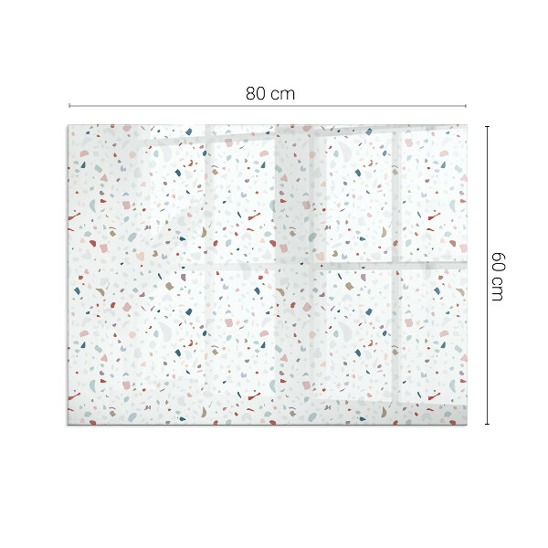 Téglalap alakú kandalló alátét üveg Minta kis formákkal
