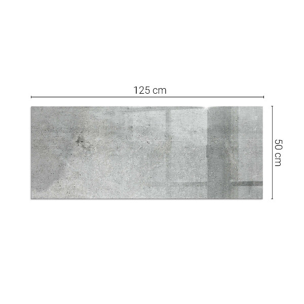 Téglalap alakú kandalló alátét üveg Nyers beton textúra