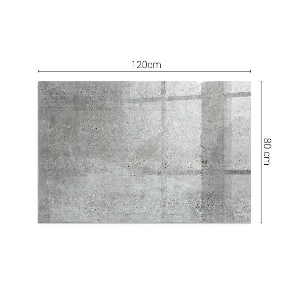 Téglalap alakú kandalló alátét üveg Nyers beton textúra